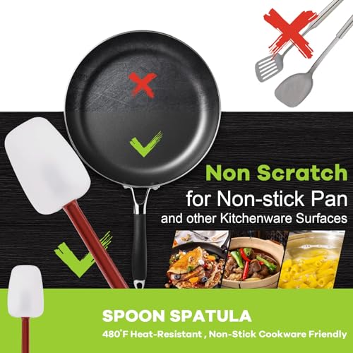 Kitchy Silicone Rubber Spatula and Spoon Set (3 Count)