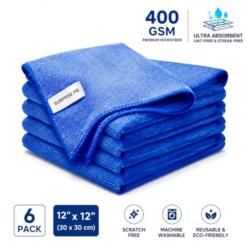 Premium Microfiber Cleaning Cloths (8 Count)