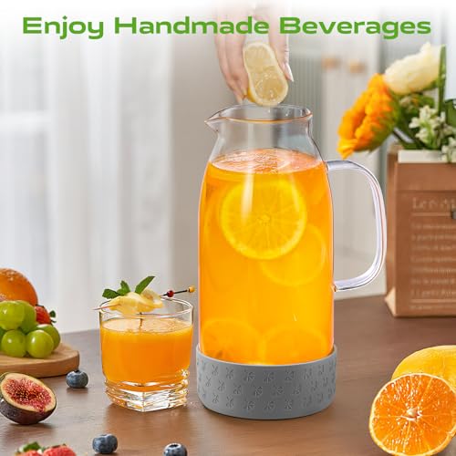 Glass Pitcher with Lid