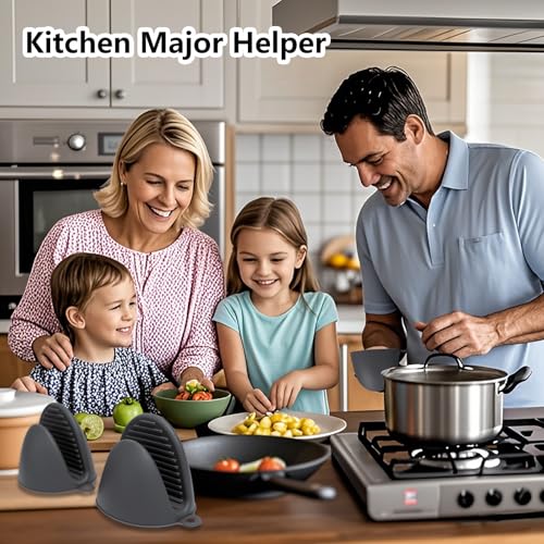 6 Pack Mini Oven Mitts Silicone Pot Holders Heat Resistan for Kitchen (6 Count)