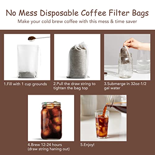 No Mess Cold Brew Coffee Filters (120 Count)
