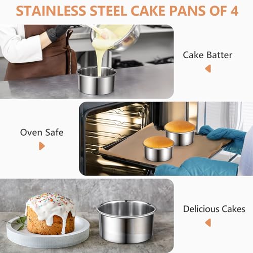 4 Inch Cake Pans (4 Count)