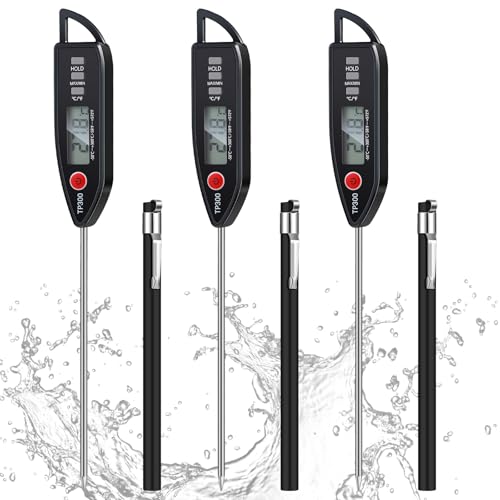 3 Set Digital Food Thermometer Long Probe Instant (3 Count)