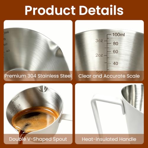 2 Pc Stainless Steel Espresso Shot Cups (2 Count)