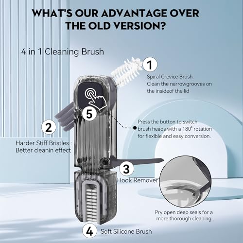 4 in 1 Cup Lid Gap Cleaning Brush