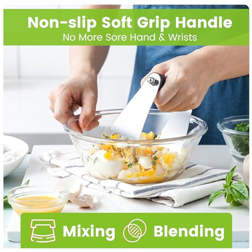 Stainless Steel Dough Blender & Bench Scraper Set