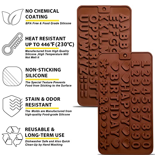 Silicone Letter and Number Chocolate Molds (2 Count)