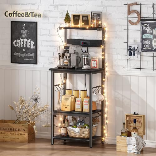 4 Tier Bakers Rack with Power Outlets