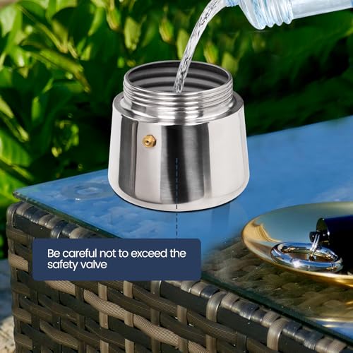 9 Cup Moka Pot Stainless Steel 450ml Italian Espresso