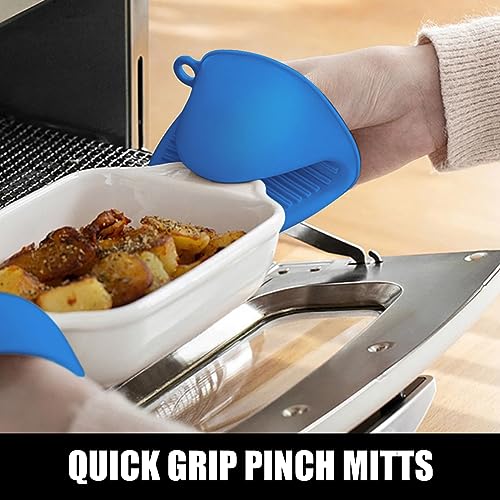 Silicone Oven Mitts and Pot Holders Sets