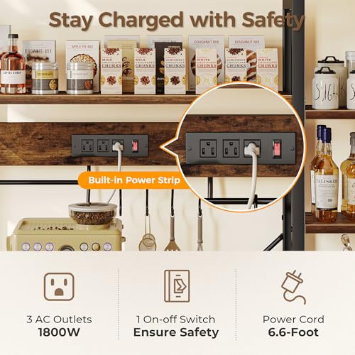 Large Bakers Rack with Power Outlets