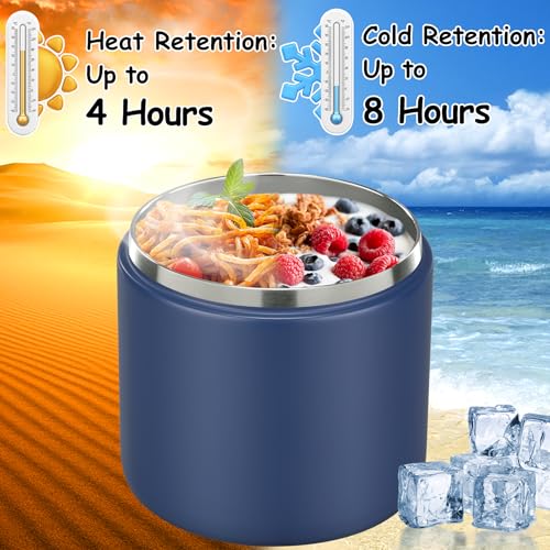 19oz Insulated Vacuum Food Jar with Buckle Lid Wide Mouth Soup Thermo for Hot Food Kids Leakproof Stainless Steel Lunch Container