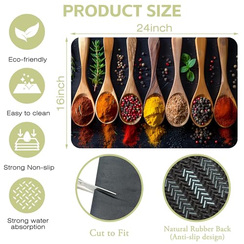 Dish Drying Mat for Kitchen Counter Absorbent Dish Coffee Mat 16"X24"