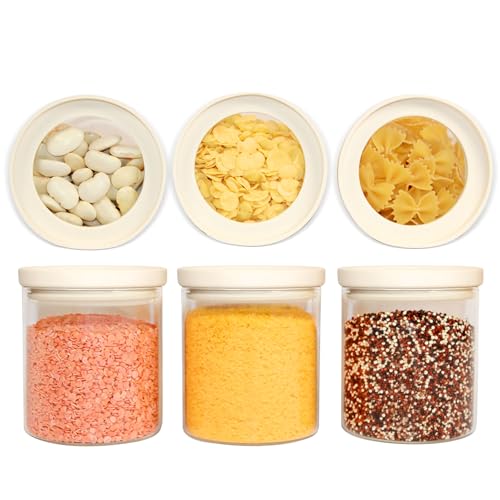 Glass Food Storage Jar with Glass Lid (6 Count)