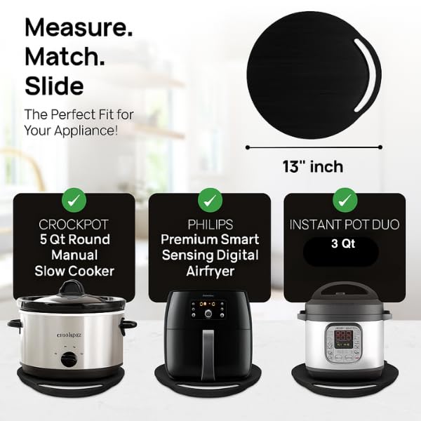 Elegant Round Sliding Tray Compatible with Ninja Crispi Air Fryer and Instant Pot
