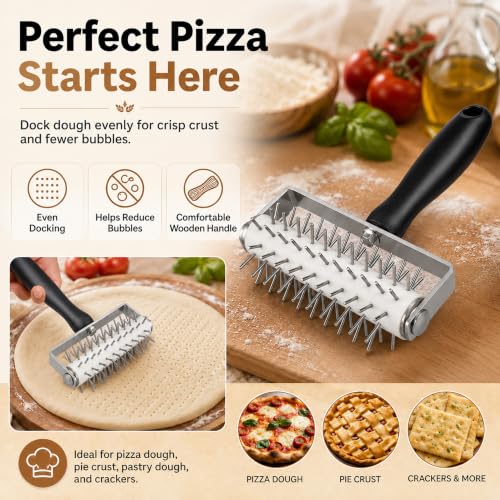 Pizza Dough Docker Roller Stainless Steel