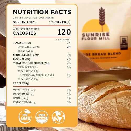 Heritage Organic Bread Flour Blend (400 Ounce)