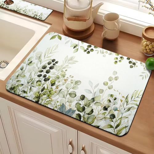 24.5" x 15.5" Dish Drying Mat & 24" x 5.5" Sink Splash Guard