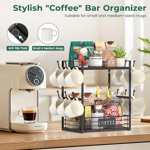 Coffee Mug Cup Holder Tree Bar Station Organizer
