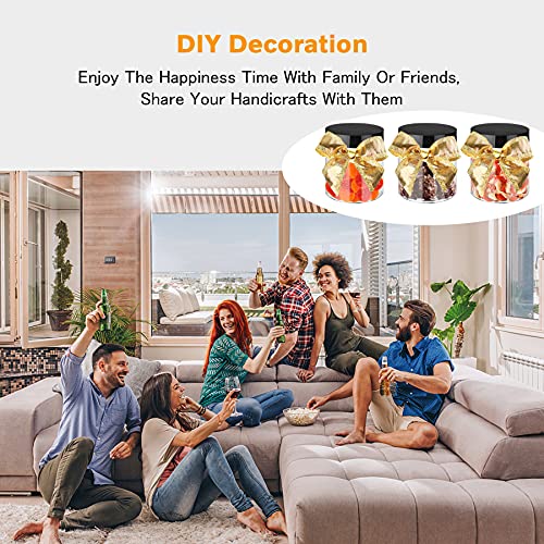 Plastic Jars with Lids 8 oz & 14 oz 24Pcs Clear Plastic Slime Storage Jars Containers with Airtight Leak Proof Black Screw On Lids Cylinder Clear Round Jar Food Grade Durable Jar (24 Count)
