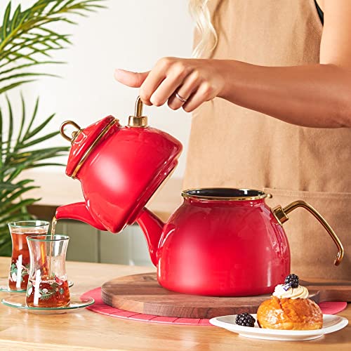 Retro Turkish Teapot for Stovetop