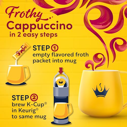 Kaffe, 2-Step K-Cup & Froth Packets, (Cappuccino Espresso), 6 Count (Pack of 3) (18 Count)