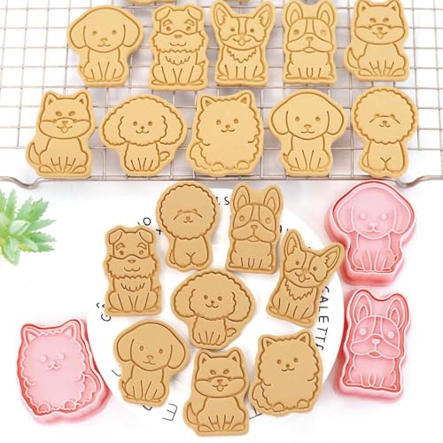 8 Dog Cookie Cutters Set