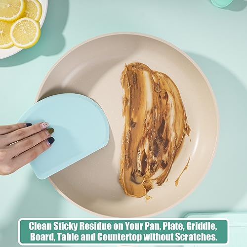 Silicone Dough Scraper with Metal Core Flexible Bowl Scraper Bread Baking
