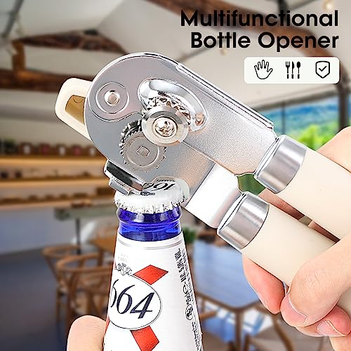 Heavy Duty Hand Can Opener Manual with Magnet Lid Remover