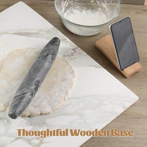 African Natural Grey Marble French Rolling Pin