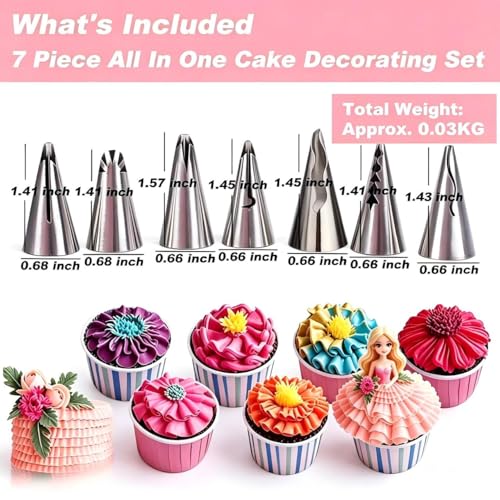 10Pcs Pleated Skirt Ruffle Piping Tips