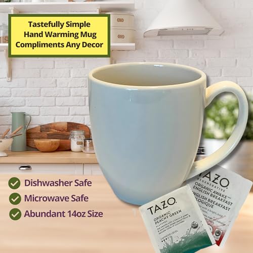 Tea And Cookie Lovers Gift Set Basket Box Care Package With Honey Sticks And White Bistro Mug Thinking Of You (52 Count)