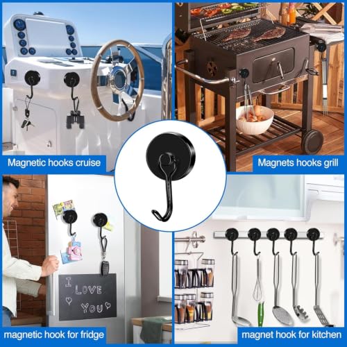 Magnetic Hooks Magnet Hook for Cruise Cabins Fridge 120LBS 8 Pack (50 Count)