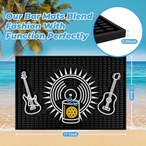 Neon Tiki Black Bar Mat 18 x 12 Inch