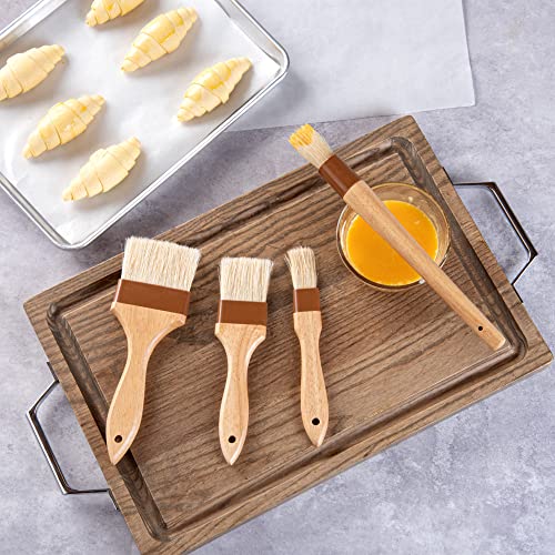 Natural Wood Pastry Basting Brush Set