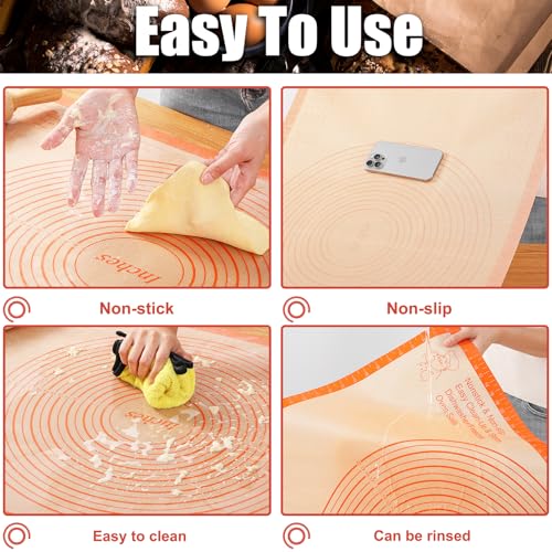 Silicone Pastry Mat 36X24 Inch Baking Mat for Counter Dough Rolling Mat