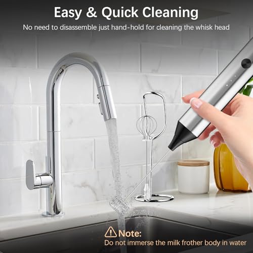 Rechargeable Milk Frother with Stand