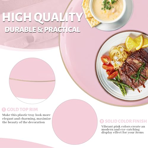 13" Pink Decorative Tray