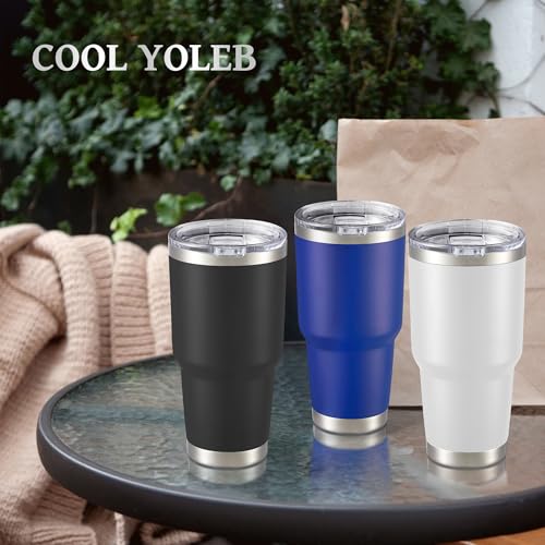 30 oz Tumbler with Lid Stainless Steel Tumblers Bulk (4 Count)