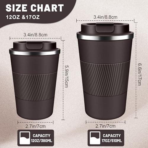 Insulated Coffee Tumblers with Flip Lid 12oz