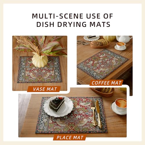 Paisley Dish Drying Mat for Kitchen Counter