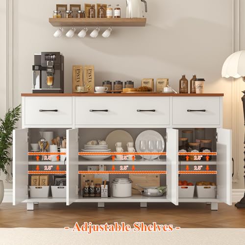 55" Sideboard Buffet Cabinet with Storage