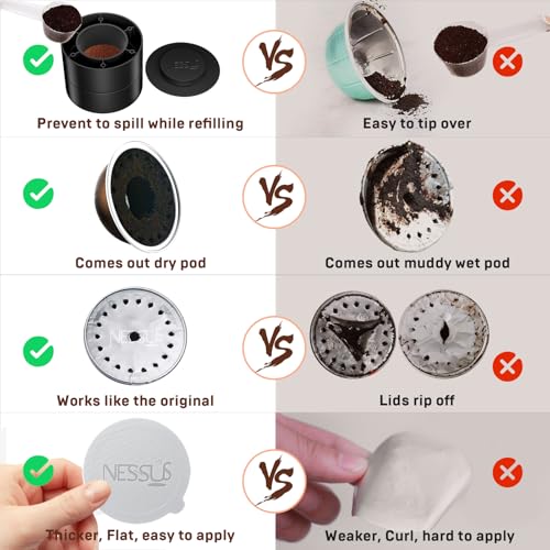 Reusable Pod Kit for Nespresso Pods Vertuo (100 Count)