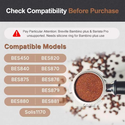 Bottomless Portafilter 54mm Compatible with Breville BES870