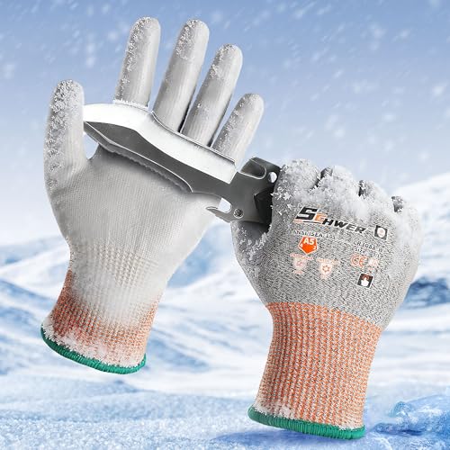 12 Pairs Winter ANSI A5 Cut Gloves (12 Count)