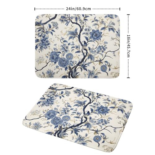 Chinoiserie Trees Dish Drying Mat for Kitchen Counter