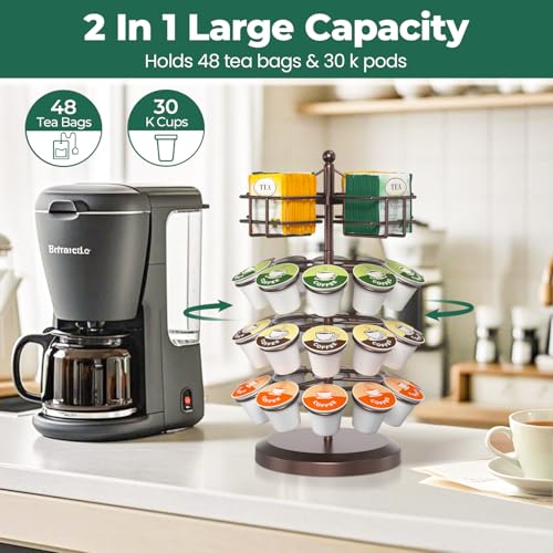 K Cup Holder Coffee Pod Organizer Carousel for Countertop