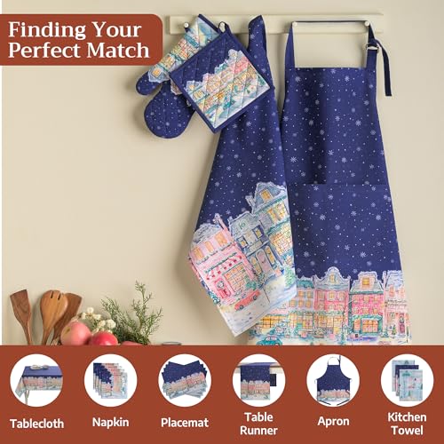 Double Oven Mitts 100% Cotton Double Oven Glove
