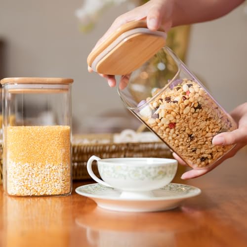 6 Pack Glass Food Storage Jars 37 oz (6 Count)