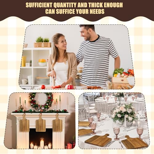 6 Pcs Thick Wood Cutting Boards for Chopping Serving (6 Count)
